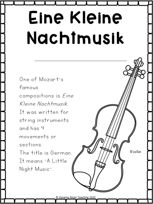Mozart Composer Workbook Dynamic Music Teaching
