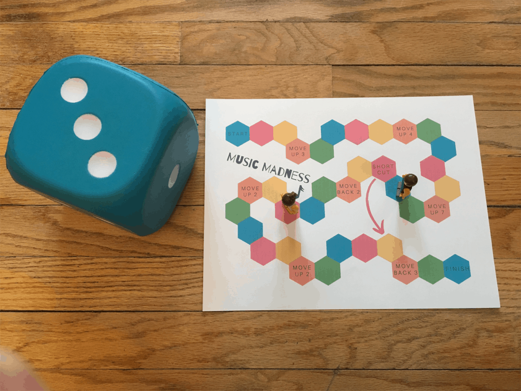 Music practice board game