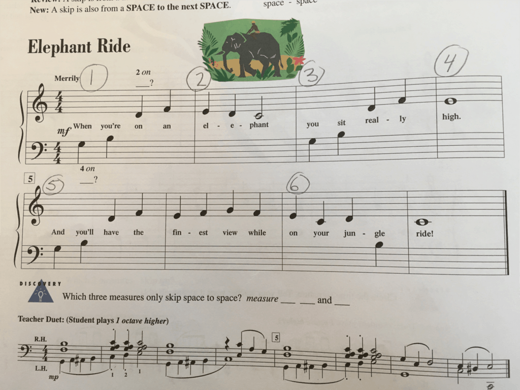 How to number the measures in music for a practice game