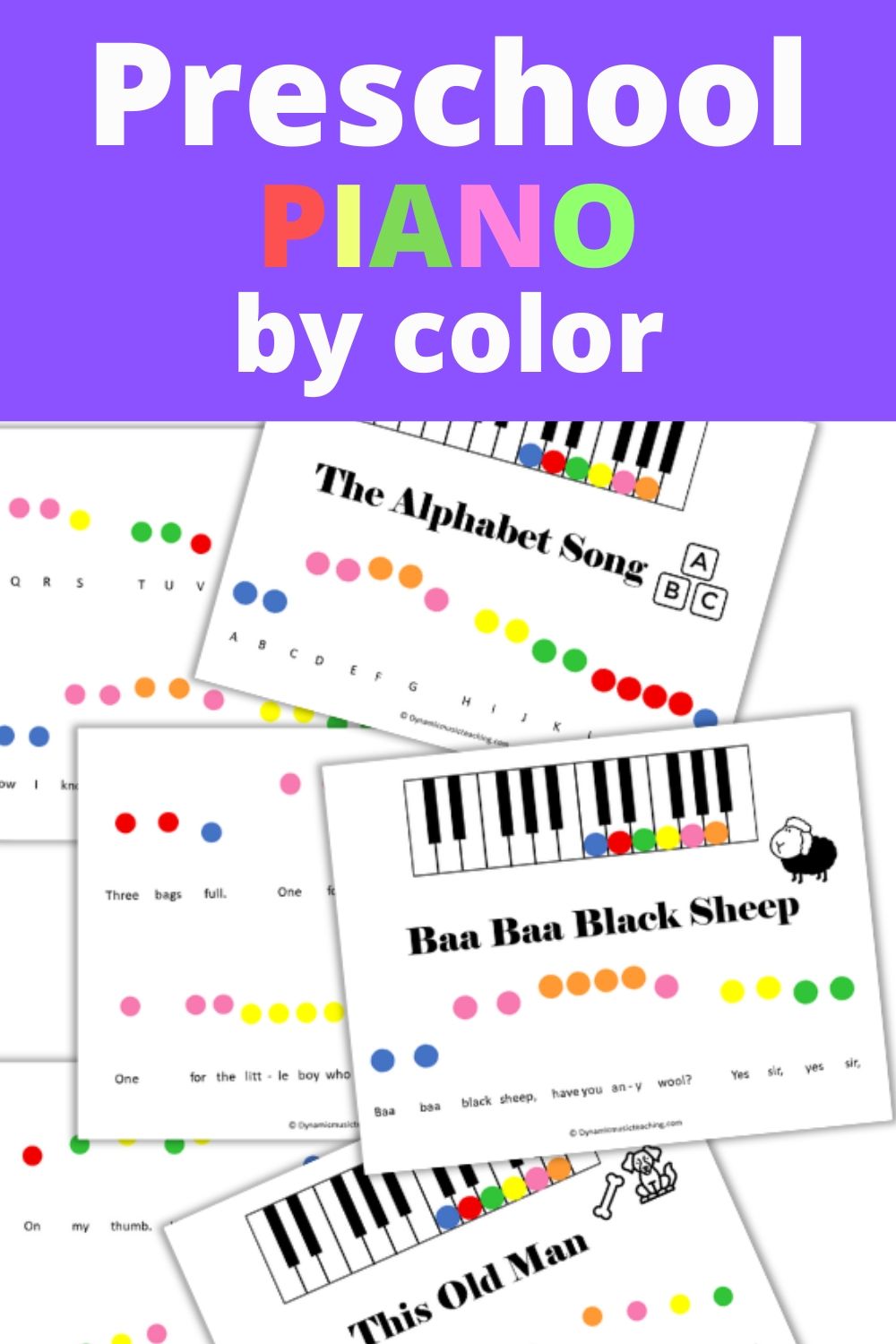 Preschool Piano By Color Dynamic Music Teaching