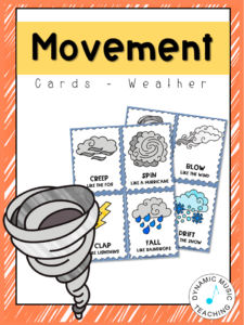 Weather music and movement cards