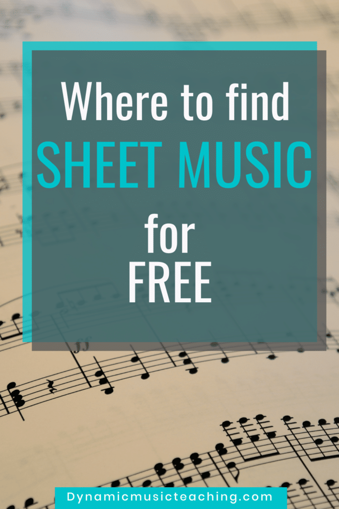 where to find sheet music for kids for free