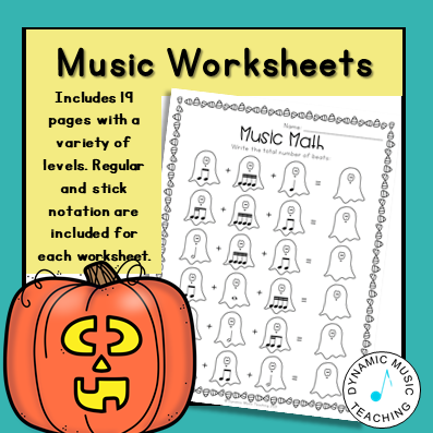 halloween rhythm worksheets