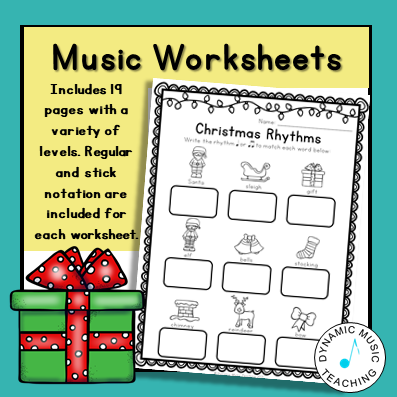 Christmas music worksheets