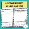 listening worksheets music