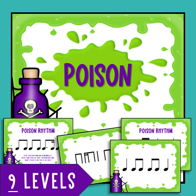 poison rhythm games in 9 levels for music lessons