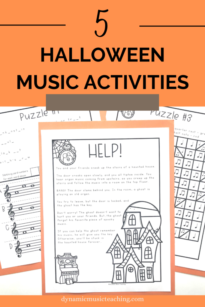 Halloween music activities - music escape room game