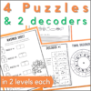 Thanksgiving music escape room game - includes 4 puzzles & 2 decoders