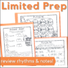 Review rhythms and notes with this low-prep printable Halloween music lesson activity