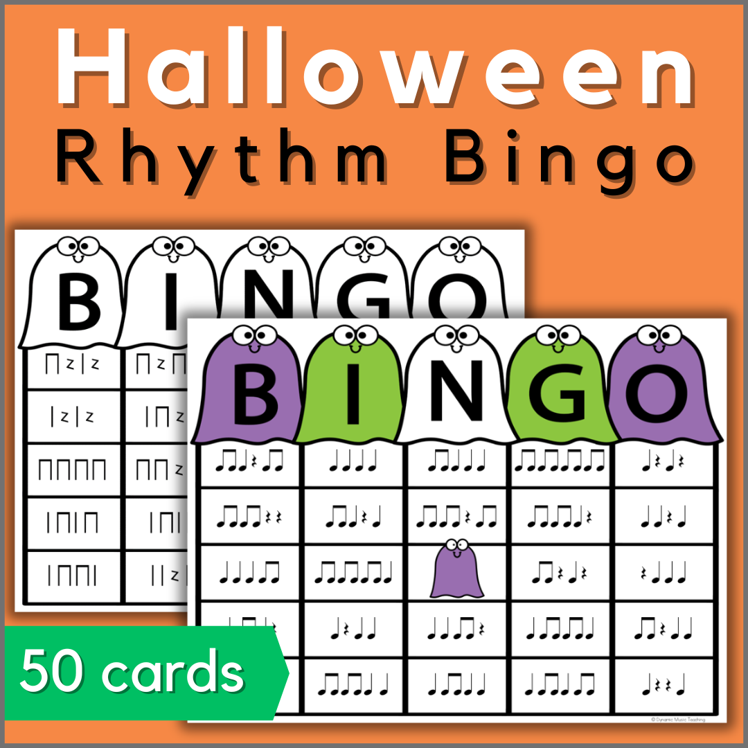 Halloween Rhythm Bingo Level 1 For Music Lessons - Ta, Ti-ti, And Rest ...