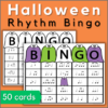 Halloween rhythm bingo level 2 for half and dotted half note review