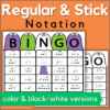 Halloween rhythm bingo level 2 - 50 bingo cards in both regular and stick notation