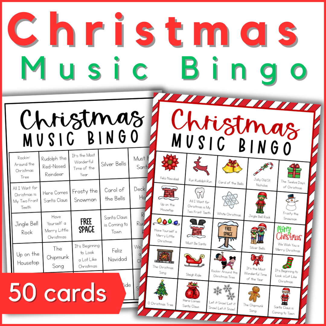 Christmas Music Bingo Game for Holiday Music Lessons - Dynamic Music ...