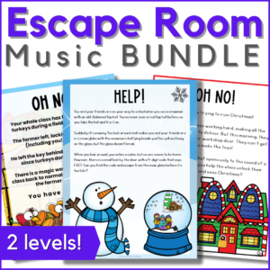 music escape room - 2 levels
