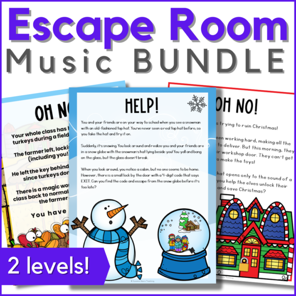 music escape room - 2 levels