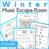winter music escape room in 2 levels