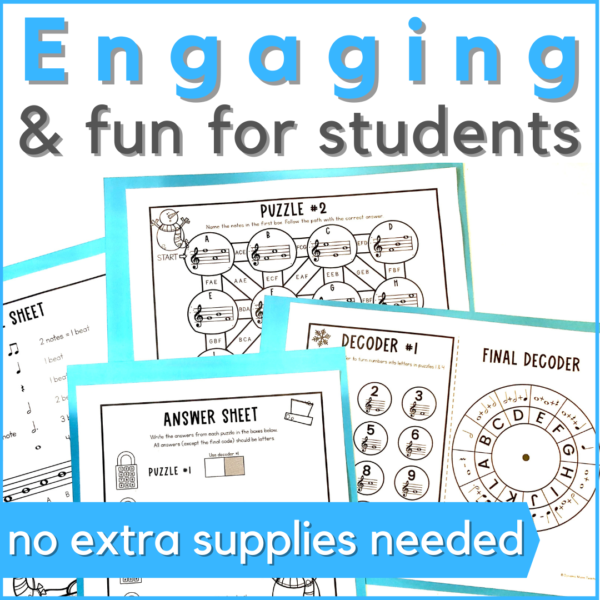 engaging and fun for students - this music escape room needs no extra supplies.