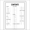 contents - list of all the posters included.