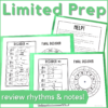 Limited prep needed for this St. Patrick's Day music activity. Review rhythms & notes!