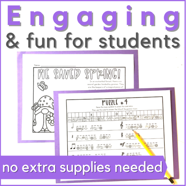 this spring music escape room game is engaging & fun for students - no extra supplies needed.