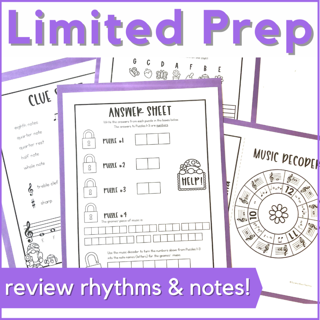 Spring Music Escape Room - Printable Music Game - Dynamic Music Teaching