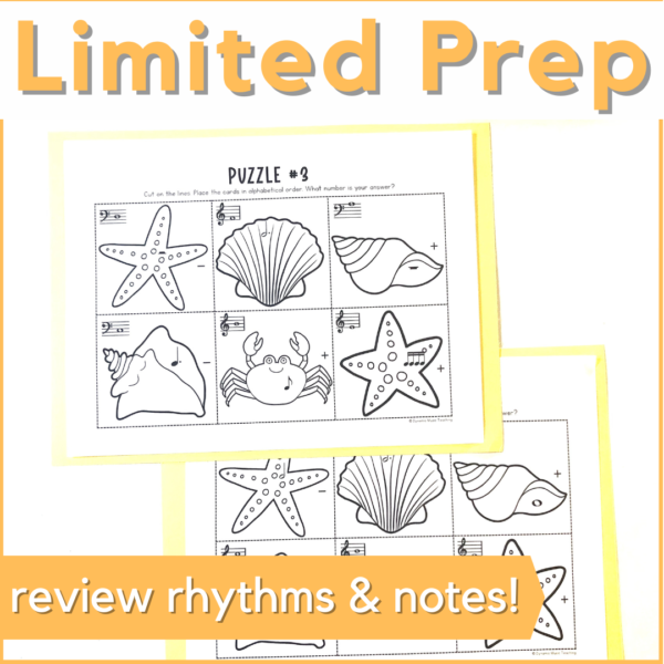 This summer music escape room printable needs limited prep - review rhythms and notes!