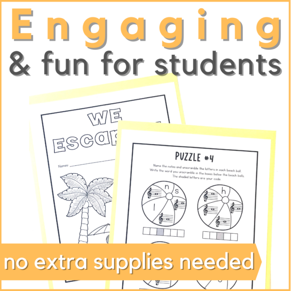 this end of the year music game is engaging and fun for students - no extra supplies needed