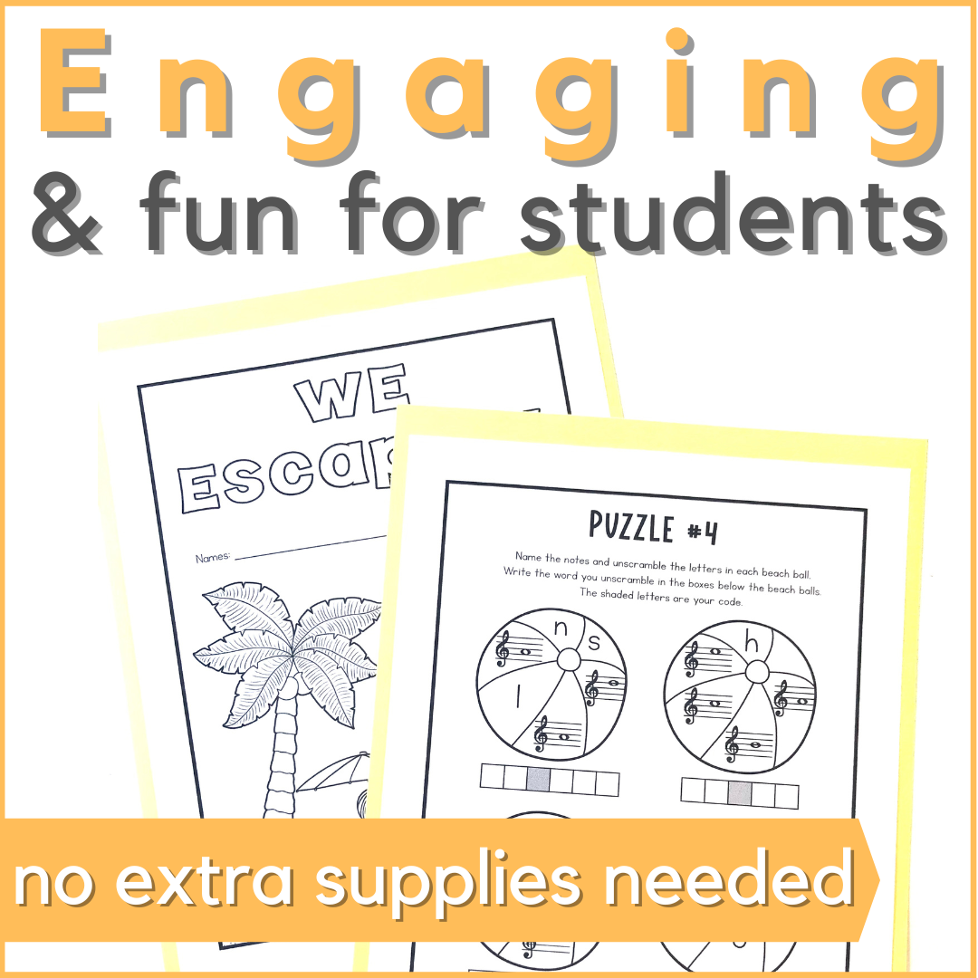 Summer Music Escape Room Game - Dynamic Music Teaching