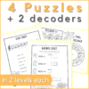 4 puzzles and 2 decoders in 2 levels each in this summer music escape room game