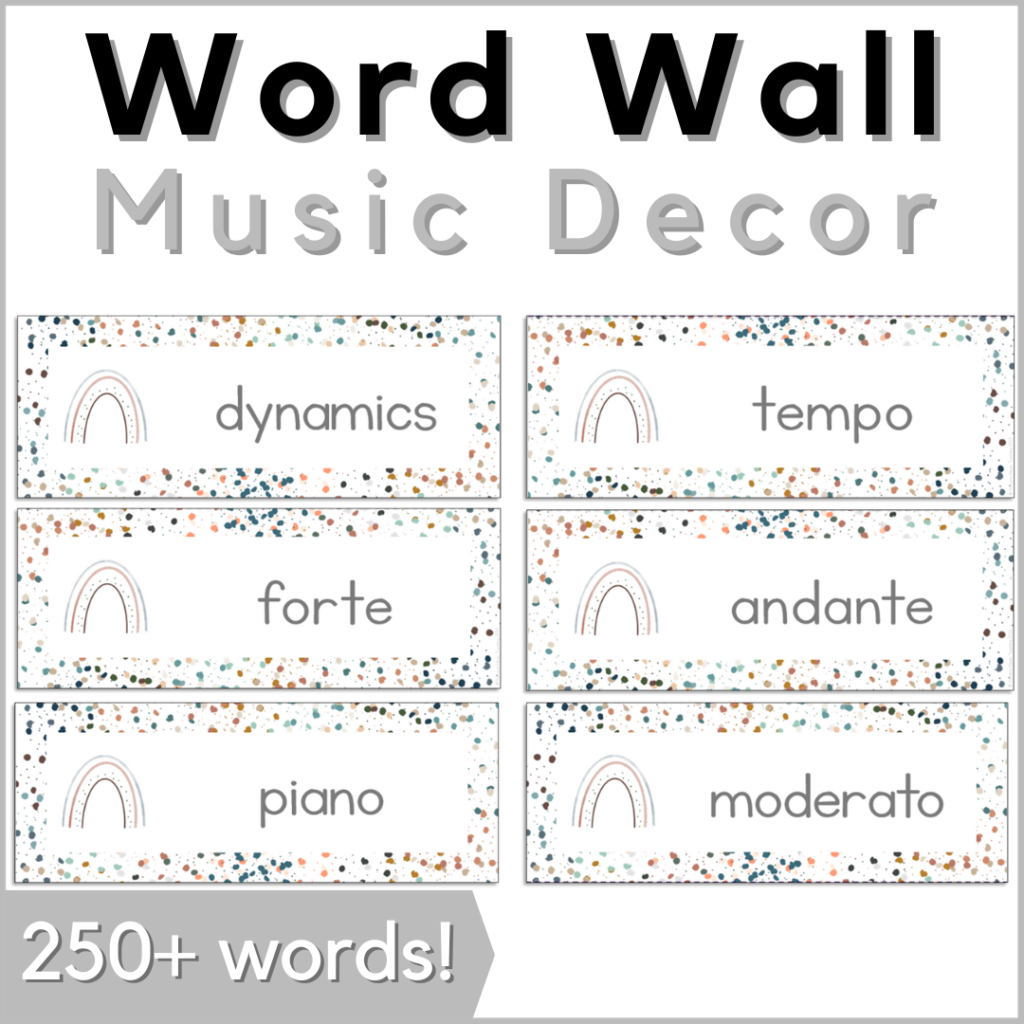 Music Word Wall Boho Neutral Music Room Decor Dynamic Music Teaching Music word wall boho neutral music room decor dynamic music teaching
