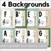 each recorder fingering chart poster is included in 4 different backgrounds