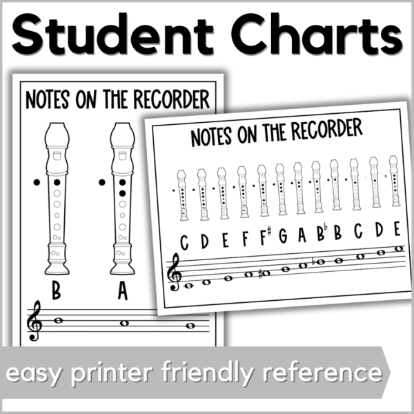 student fingering charts are also included for an easy printer-friendly reference