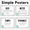 Elements of music simple posters