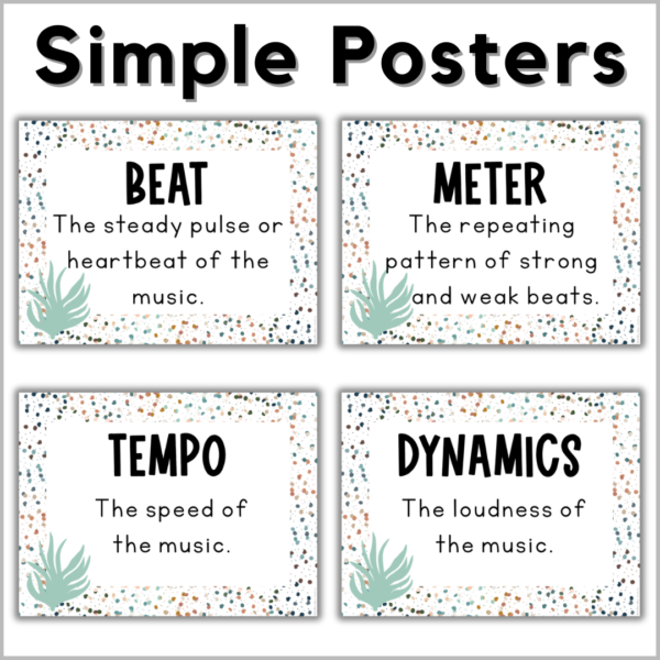 Elements of music simple posters