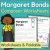 Margaret Bonds - American composer worksheets & Foldable