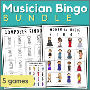 musician bingo bundle of 5 games