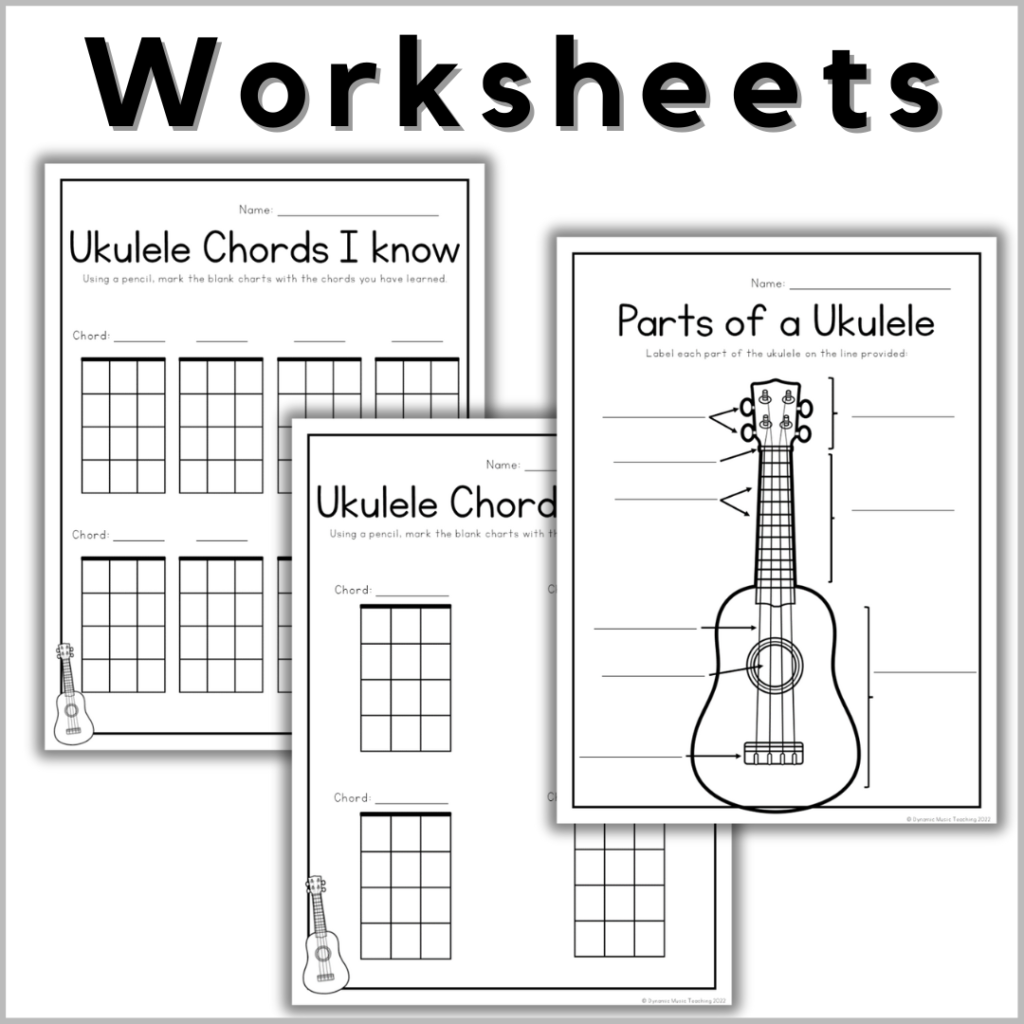 Ukulele Chord Chart Posters - Boho Theme - Dynamic Music Teaching