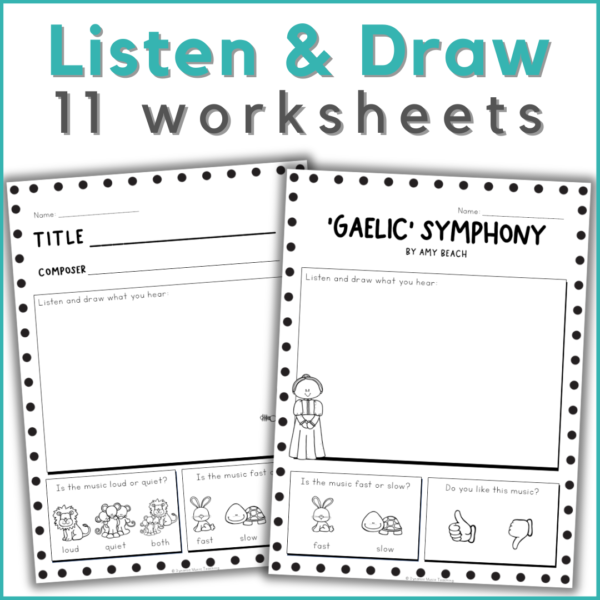 11 listen and draw women in music worksheets