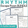 Music rhythm escape room bundle - 4 rhythm levels