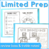 Limited prep is needed for this printable music escape room. Review bass and treble staff notes.