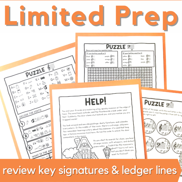 This key signature and ledger line music activity needs limited prep and is perfect for review!