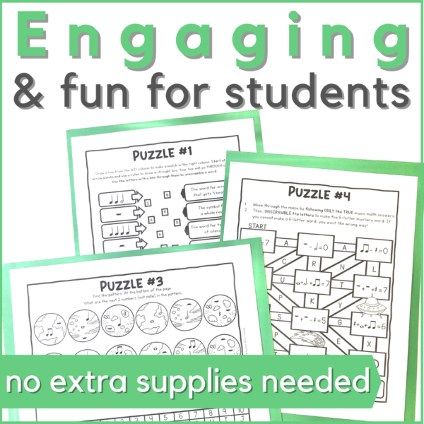 This rhythm escape room game is engaging and fun for students. No extra supplies are needed!