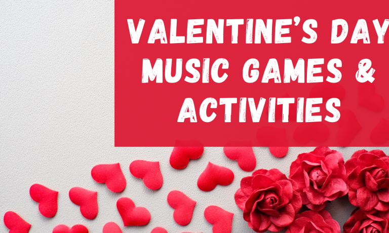 Valentine's Day music games and activities - title image
